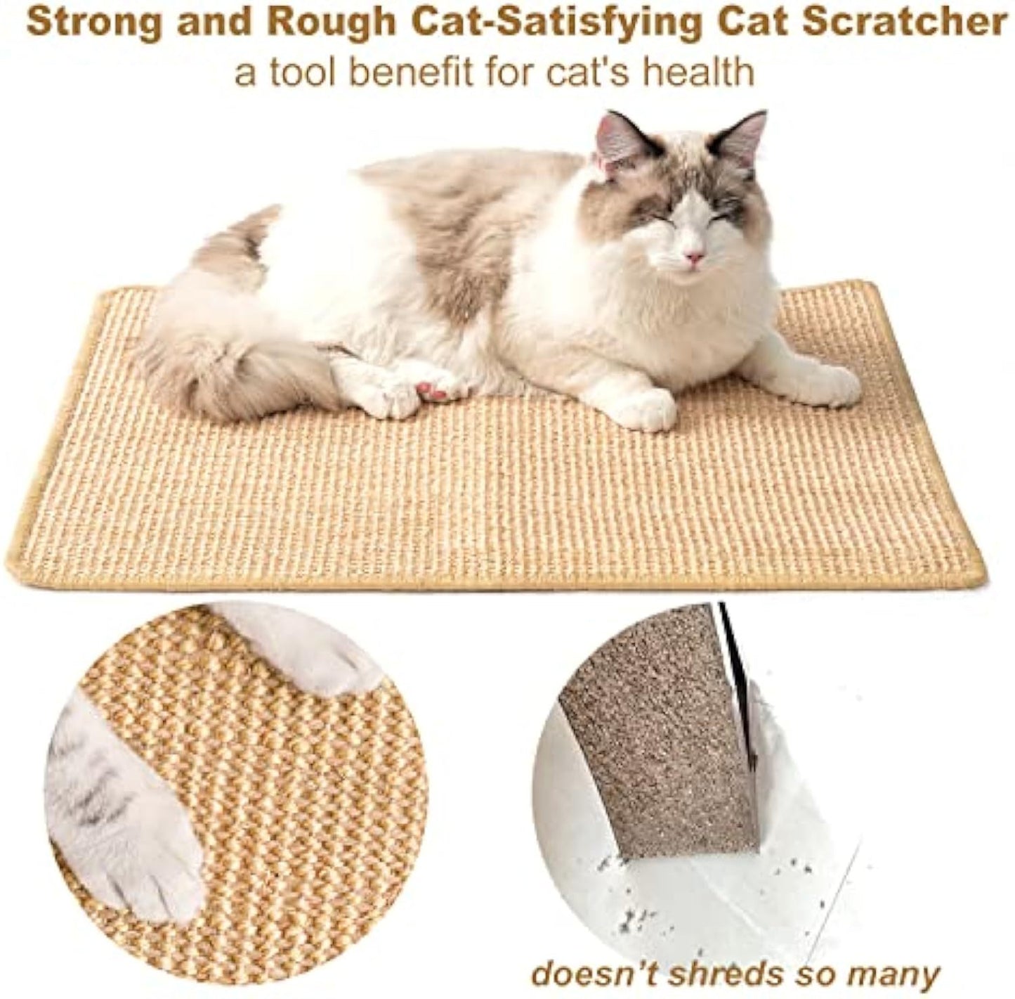 Cat Scratch Pad Cat Scratching Pad With Adhesive Hook Tape Scratching Pads For Indoor Cats Stick On Floor Couch As Cat Scratch Furniture Protector Cat Wall Scratcher