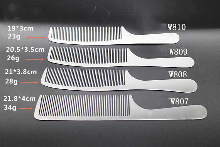 Anti-static stainless steel barber comb