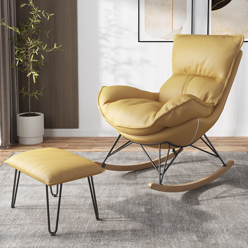 Casual Fashion Reclining Rocking Chair Couch – Stylish & Comfortable Solid Wood Design
