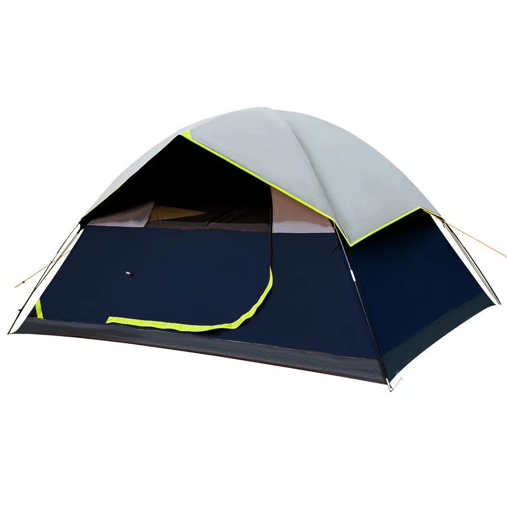 4-Person Darkroom Camping Tent – Black Coated Double-Layer Waterproof Family Backpacking Shelter | Infinity Bazaar
