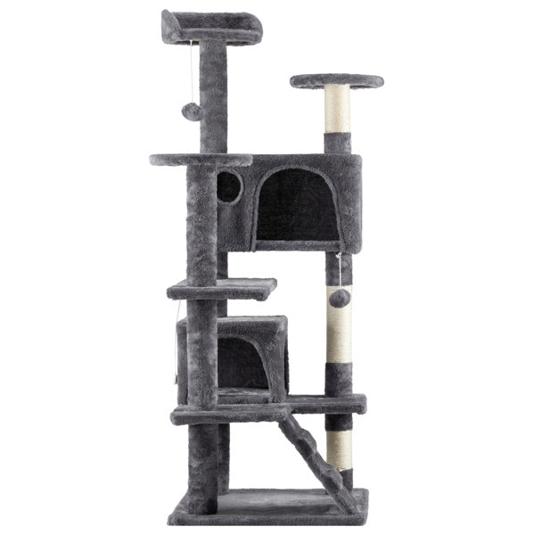 53-Inch Multi-Level Cat Climbing Frame – Cat Tree Tower with Scratching Posts, Perches & Hideouts | Infinity Bazaar