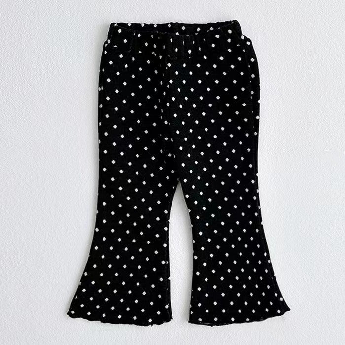 Western Style Bell-bottom Pants Baby Girl Fungus