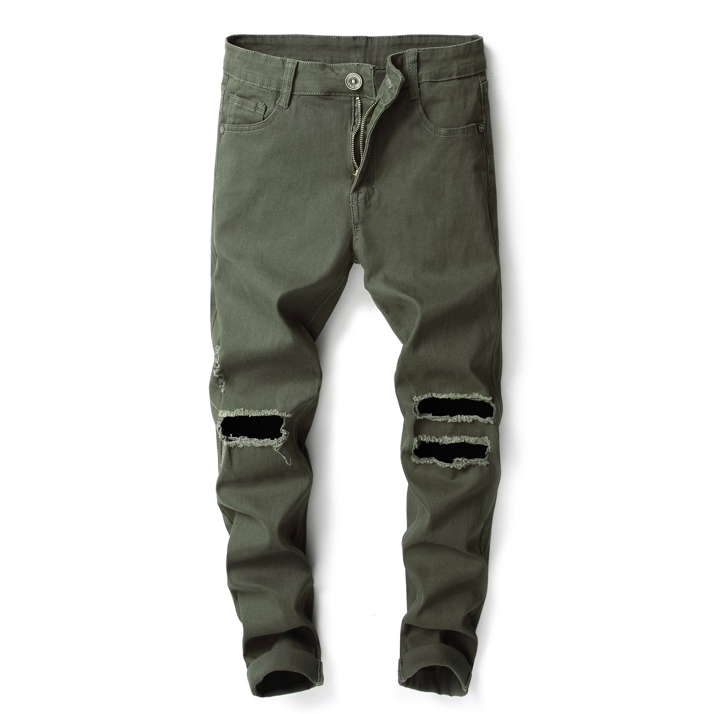 Men's Casual Pants Large Ripped Slim Fit