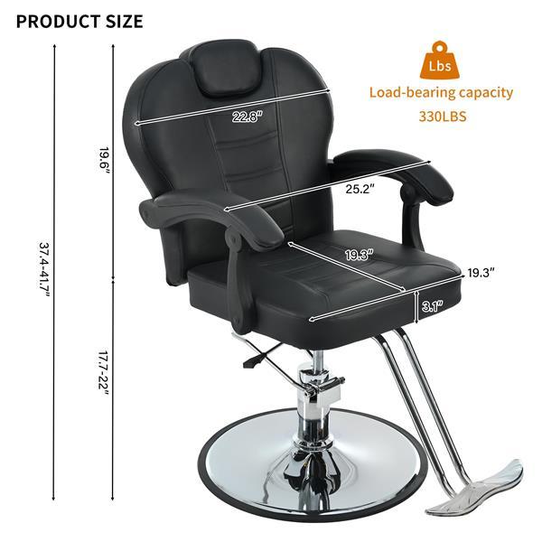 Classic Reclining Barber Chair With Sand Dragon Chair