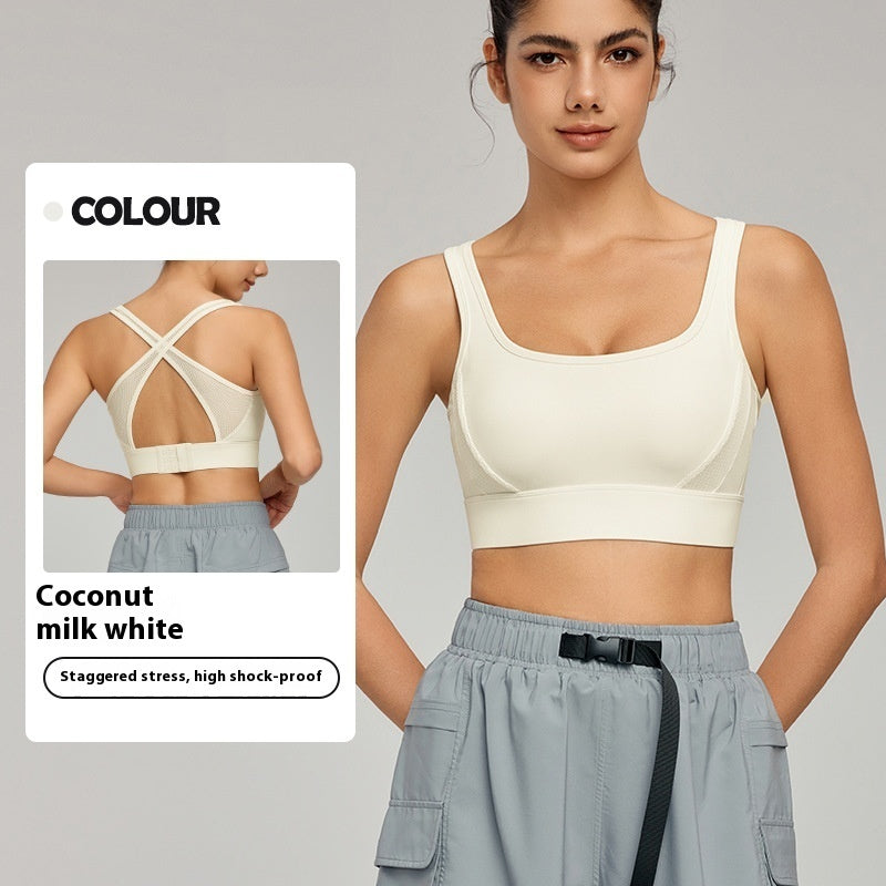 Shockproof Fixing Cup Cross Beauty Back Yoga Clothes Vest
