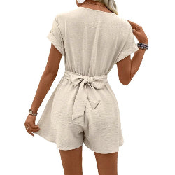 Women’s Batwing Sleeve Romper – One-Piece Kinked Shorts Jumpsuit | Infinity Bazaar