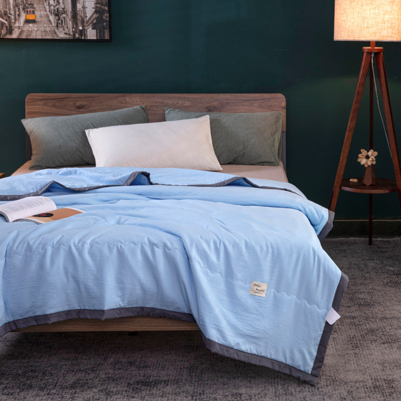 Pure Color Washed Cotton Air Conditioner Double