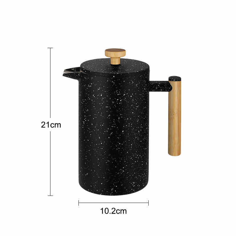 Ink Style Double-layer 304 Stainless Steel French Press Pot