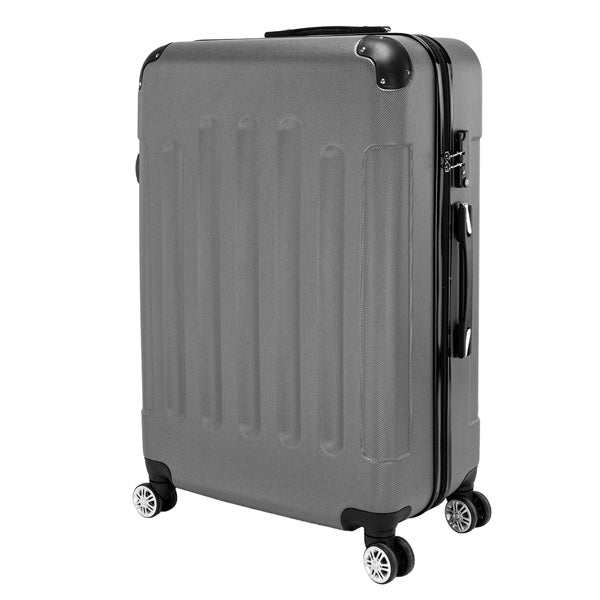 3-in-1 ABS Luggage Trolley Case Set – Lightweight 20”, 24”, 28” Suitcases Travel Luggage Set in Dark Gray | Infinity Bazaar