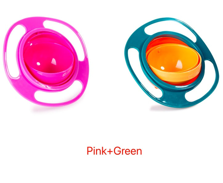 360° Rotate Universal Spill-Proof Baby Bowl – Anti-Spill Gyro Bowl with Rotating Inner Dish | Infinity Bazaar