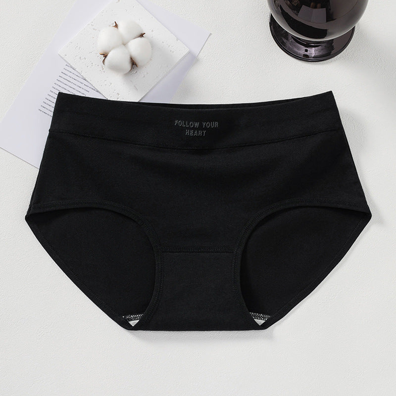 Cotton 7A Antibacterial Printed Cotton Mid Waist Underwear