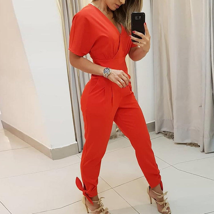 Stacked slim-fit jumpsuit