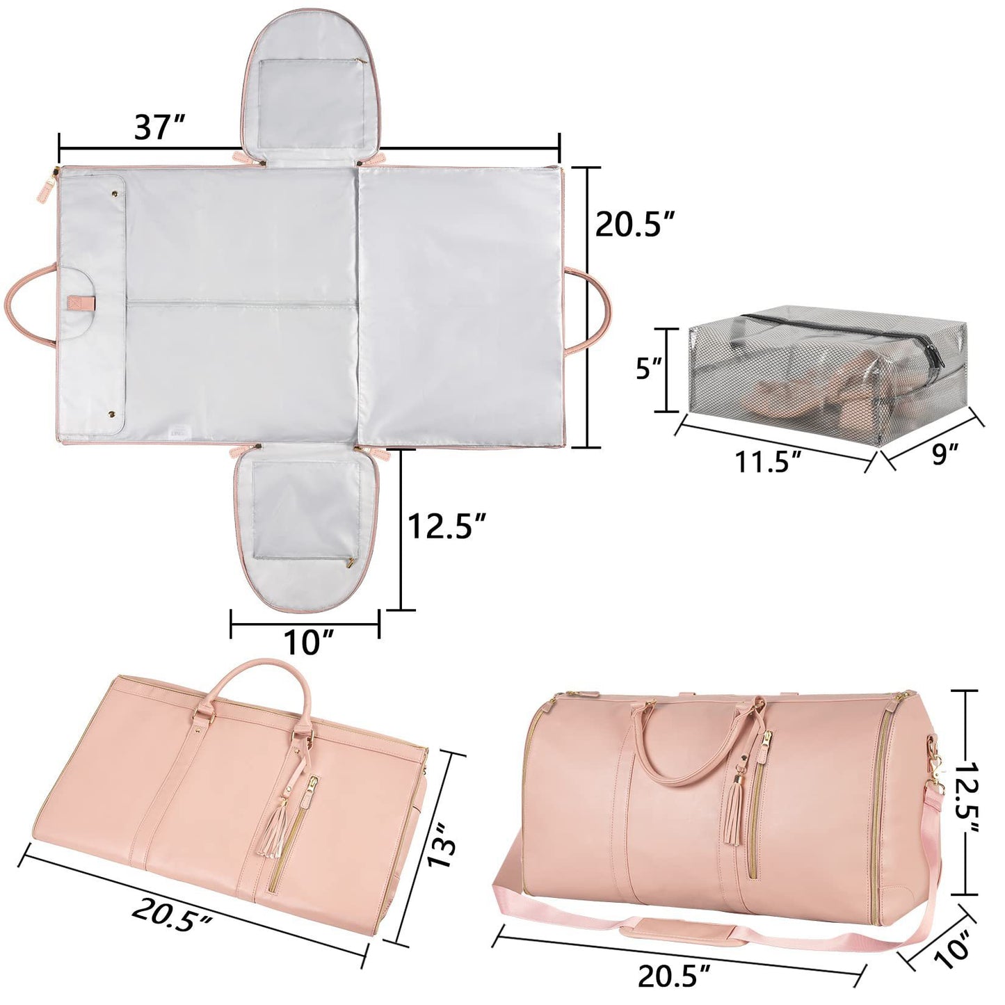 Large Capacity Travel Carrying Duffle Suit Bag Keeps Clothes Waterproof