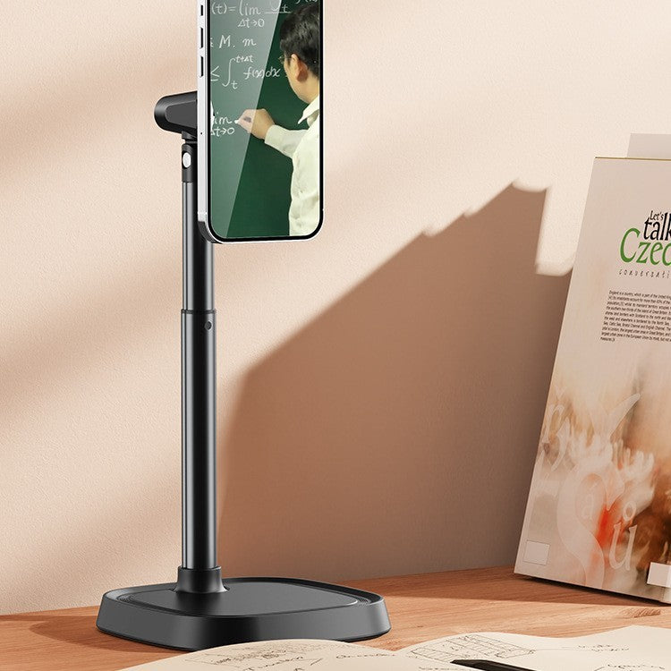 Magnetic Phone Holder Metal Retractable Desktop Stand – Universal & Stylish