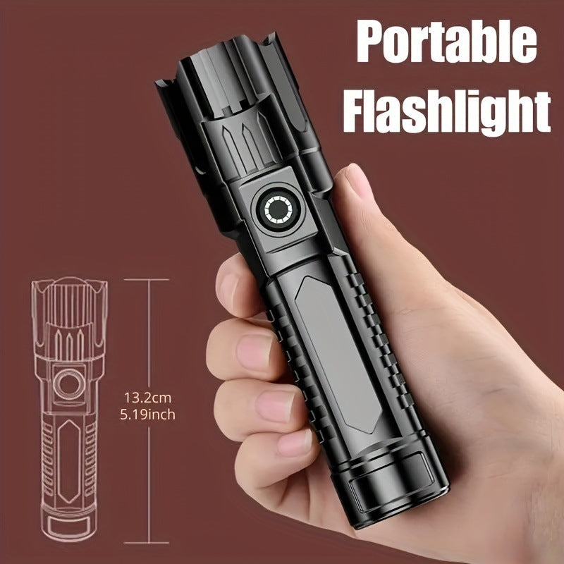 Outdoor & Household & Camping - Usb Rechargeable Zoom Led Power Torch