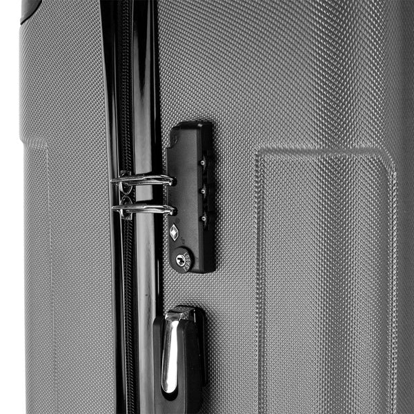 3-in-1 ABS Luggage Trolley Case Set – Lightweight 20”, 24”, 28” Suitcases Travel Luggage Set in Dark Gray | Infinity Bazaar