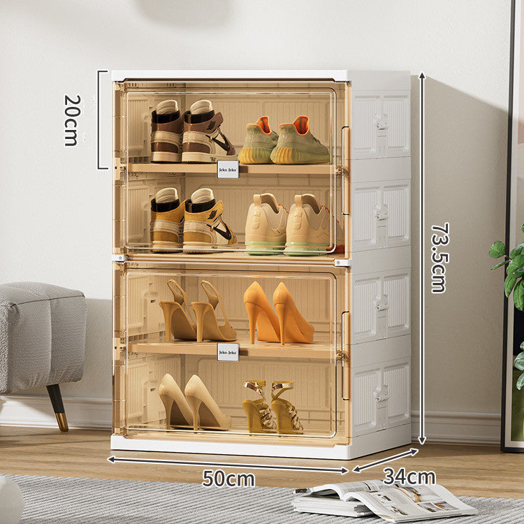 Cabinet Storage for Shoes - Foldable & Transparent