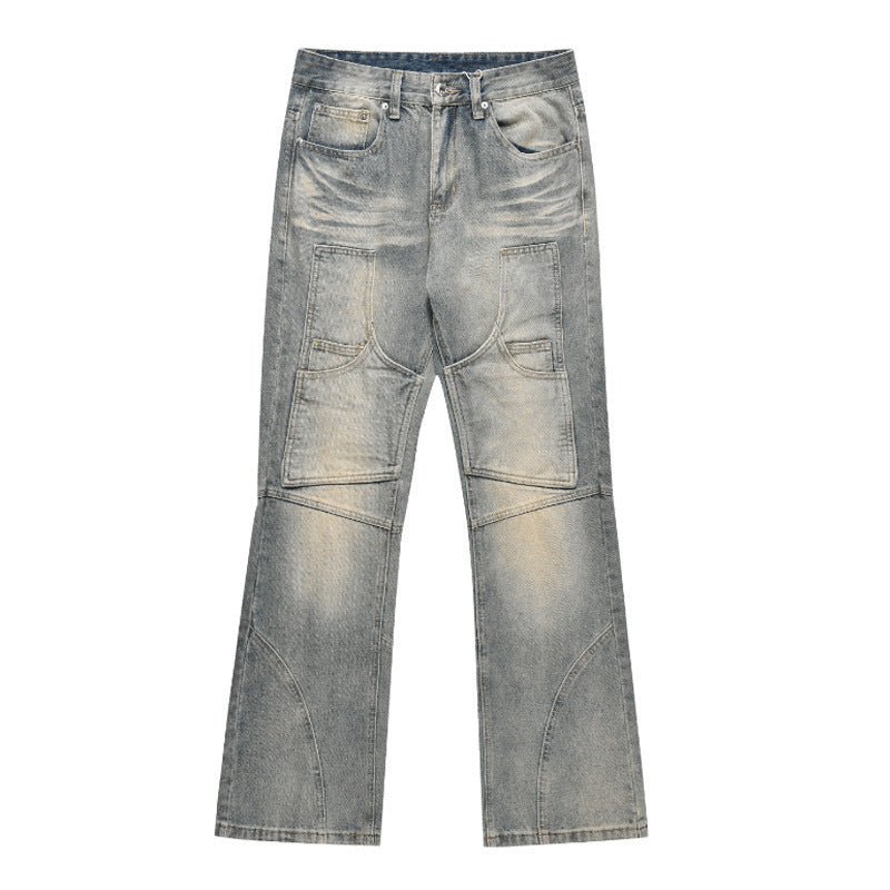Street Distressed Loose Straight Casual Jeans
