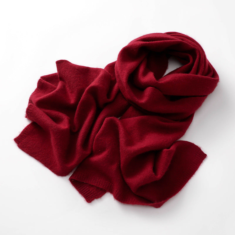 Women's Cashmere Pure Color Warm Keeping Neck Scarf