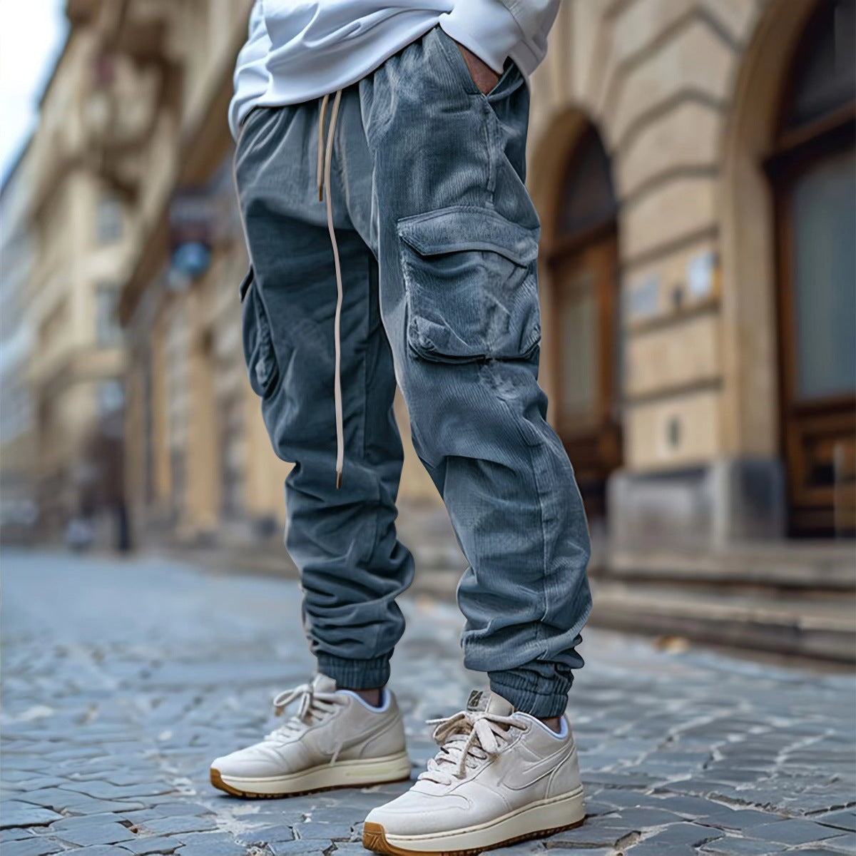 Loose Pockets Casual Pants