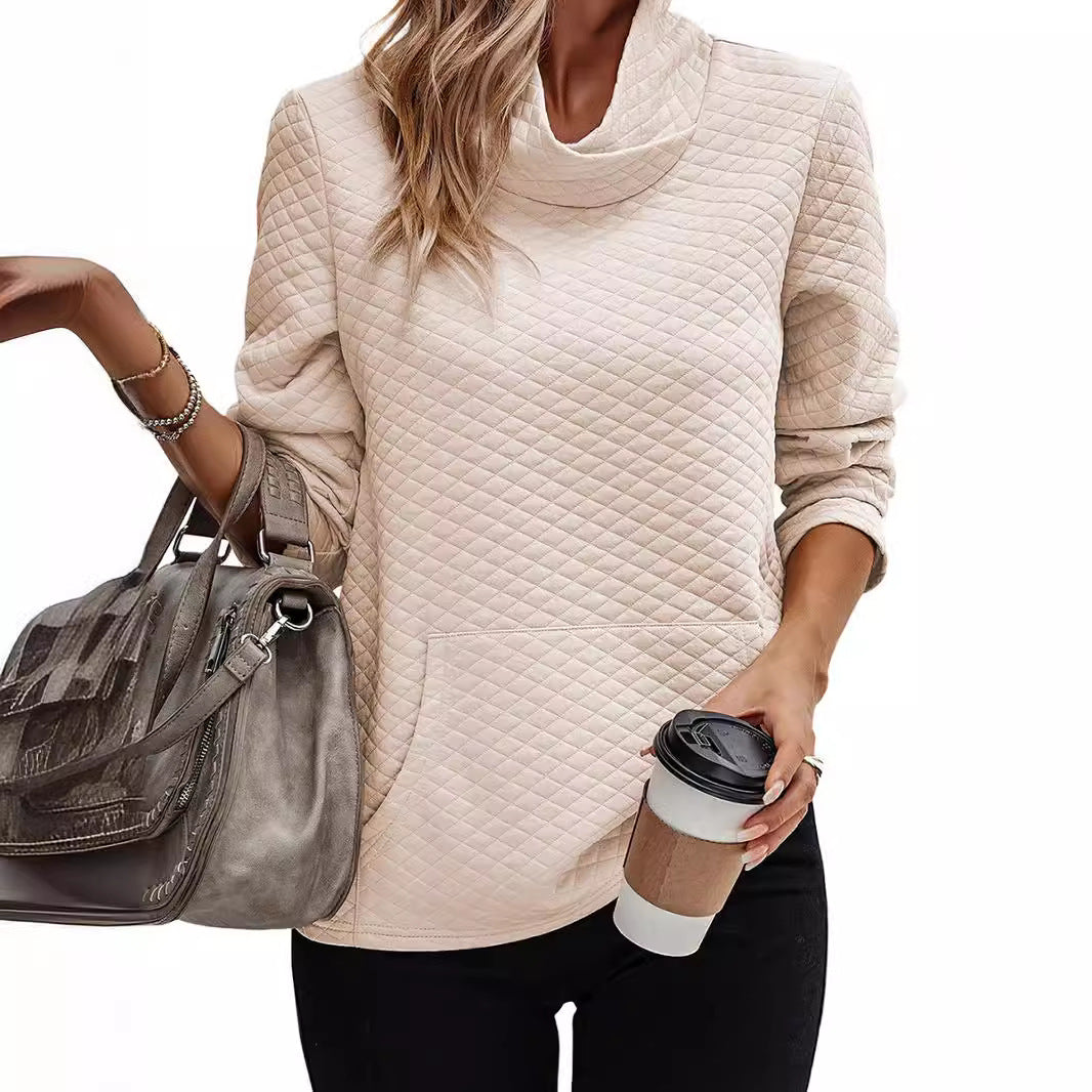 Spring & Autumn New High Neck Sweater Casual Top