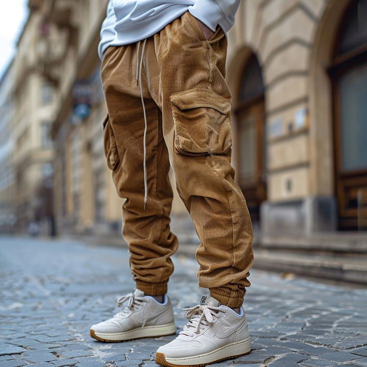 Loose Pockets Casual Pants