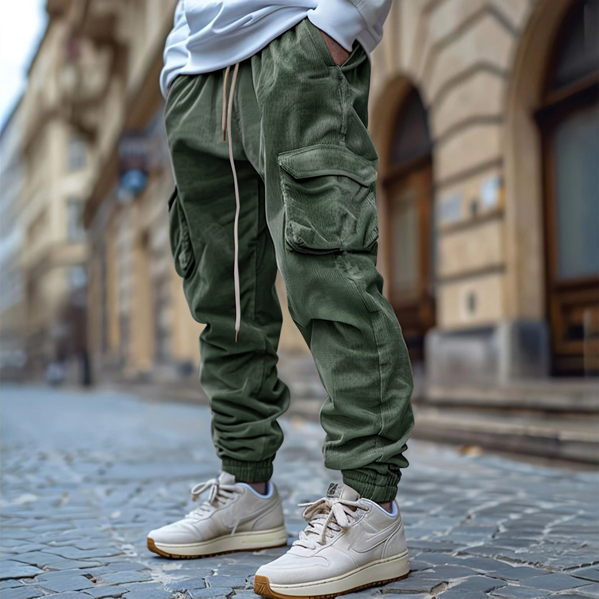 Loose Pockets Casual Pants