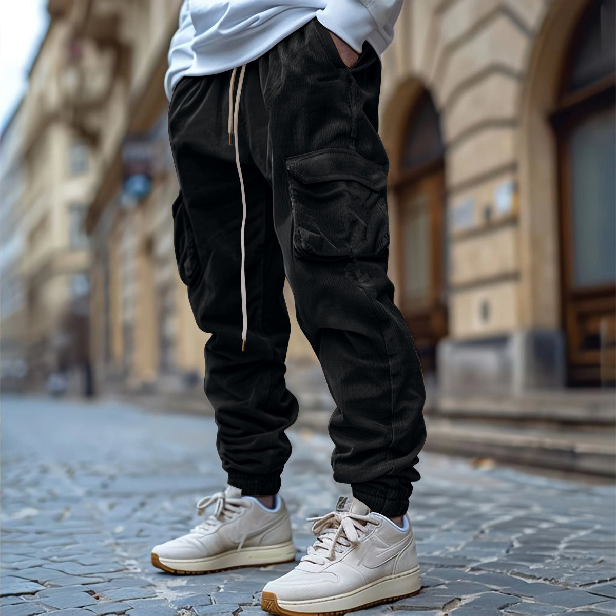Loose Pockets Casual Pants