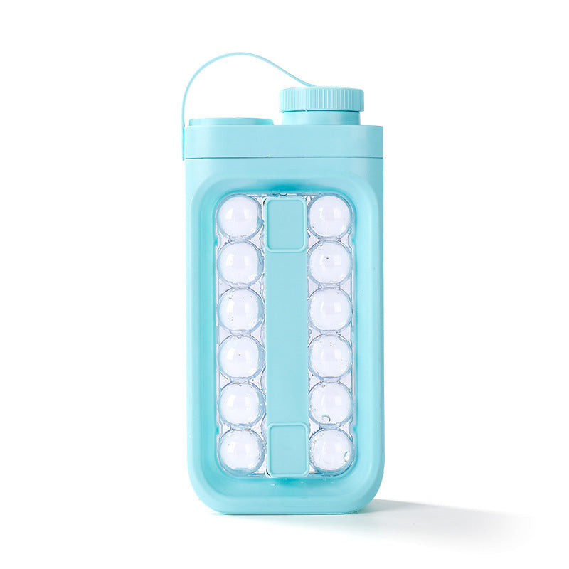 2-in-1 Ice Cube Tray Kettle – 17-Ball Quick-Freezing Mold & Water Bottle with Easy-Release Design | Infinity Bazaar