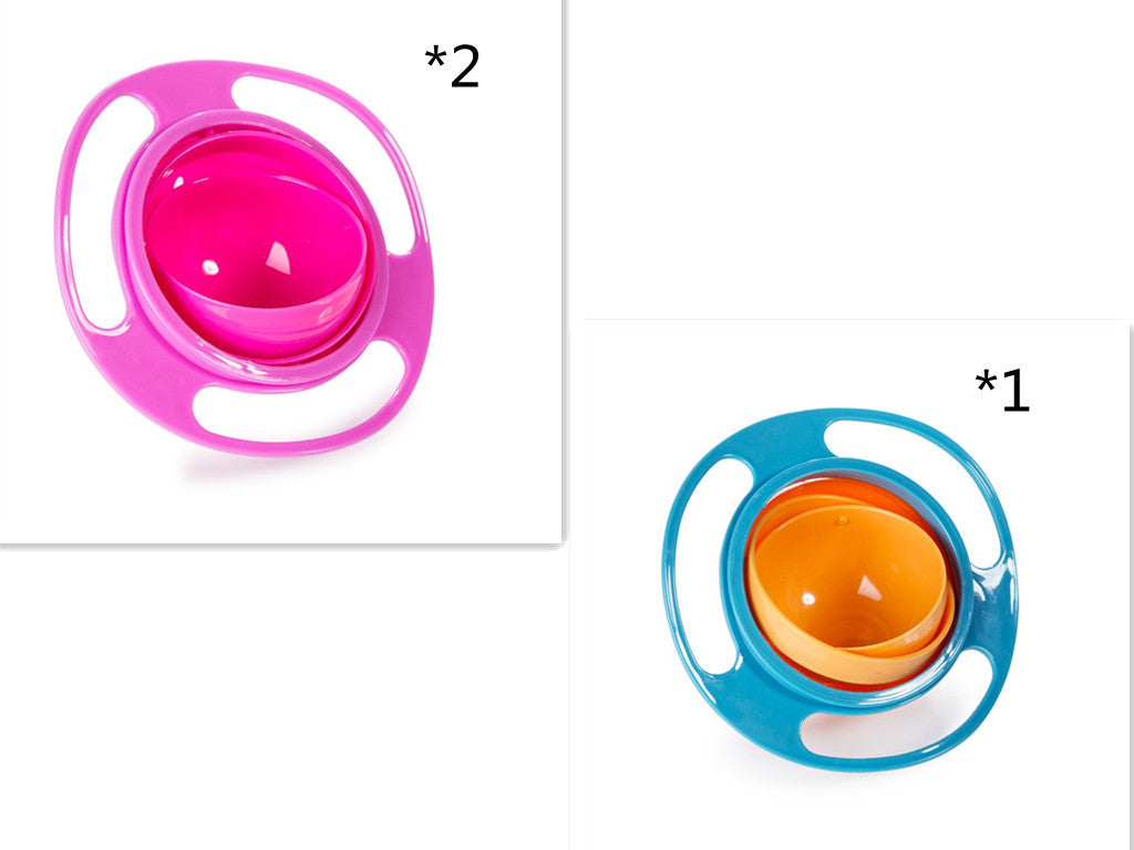 360° Rotate Universal Spill-Proof Baby Bowl – Anti-Spill Gyro Bowl with Rotating Inner Dish | Infinity Bazaar