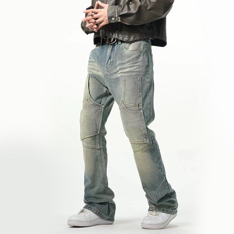Street Distressed Loose Straight Casual Jeans
