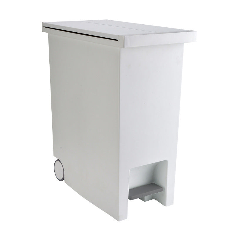 Pedal Trash Can – 12L/20L Long Barrel Plastic Waste Bin with Lid for Home & Office | Infinity Bazaar