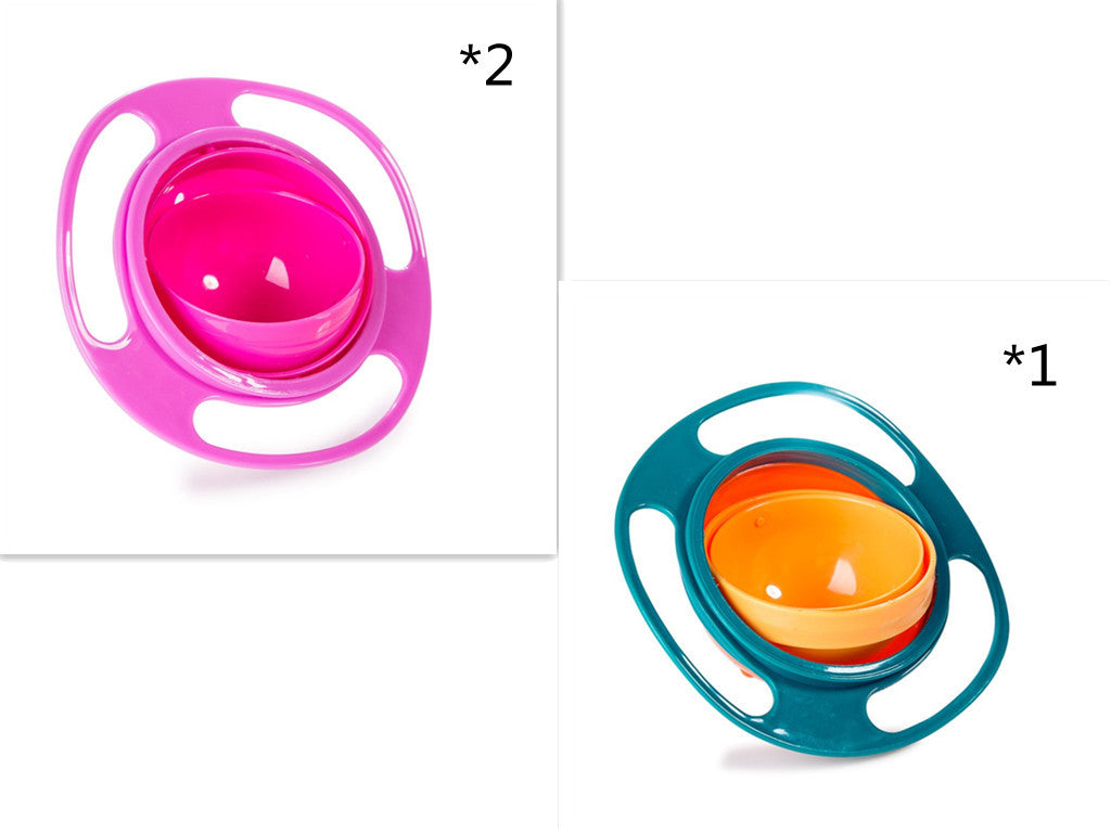 360° Rotate Universal Spill-Proof Baby Bowl – Anti-Spill Gyro Bowl with Rotating Inner Dish | Infinity Bazaar