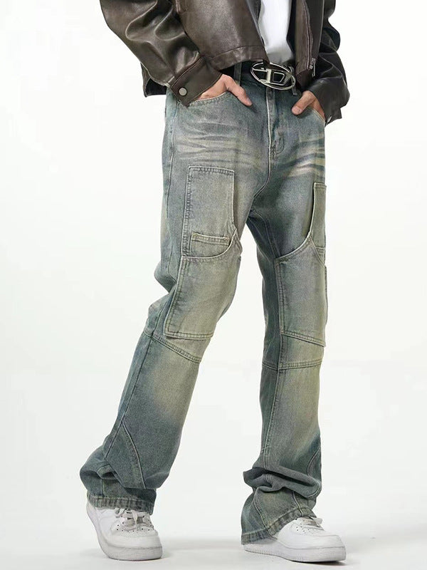 Street Distressed Loose Straight Casual Jeans
