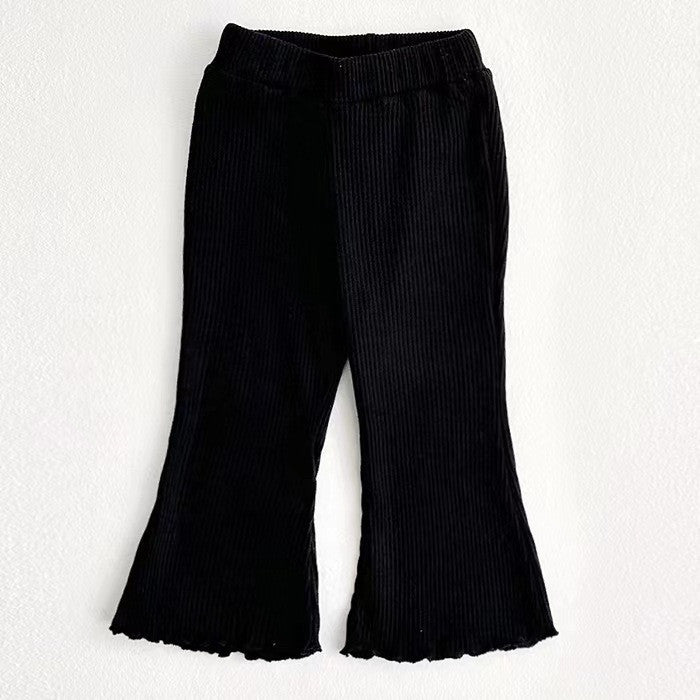 Western Style Bell-bottom Pants Baby Girl Fungus