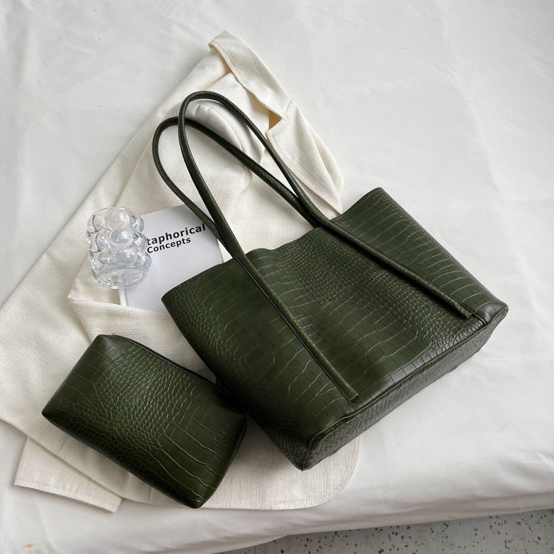 Women's Shoulder Soft Faux Leather Western Style Large Capacity Commuter Tote Bag