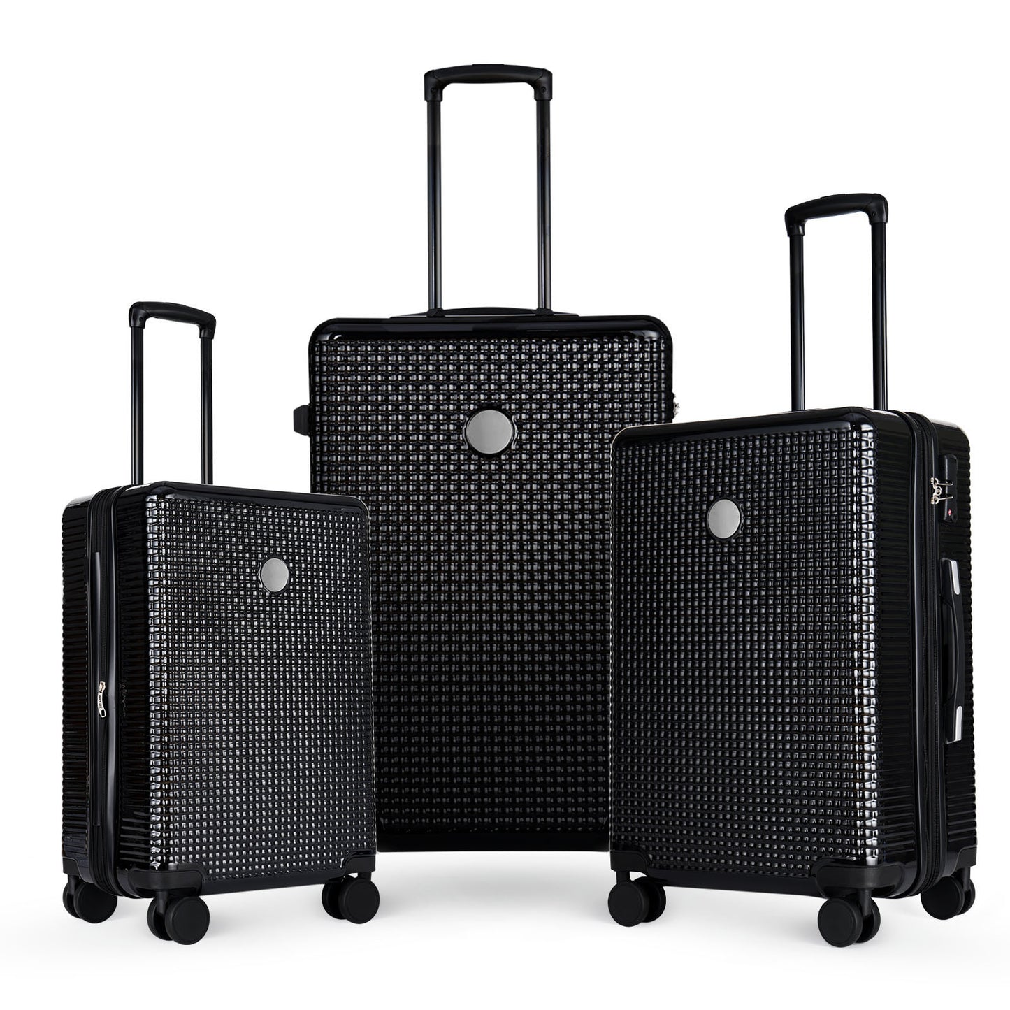 3-Piece Hard Shell Luggage Set – Lightweight Expandable ABS+PC Suitcases with TSA Lock, Carry-On & Checked Luggage (20”/24”/28”) | Infinity Bazaar