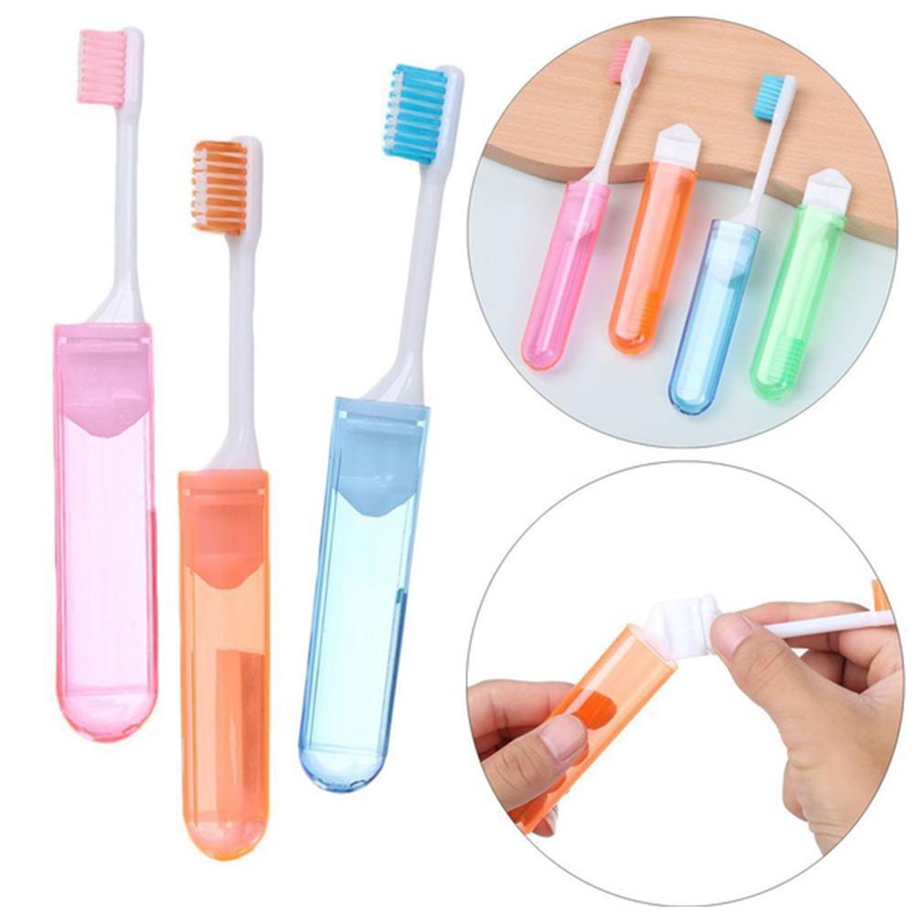 6-Pack Portable Folding Travel Toothbrushes – Soft Bristle Manual Toothbrush Set for Adults, Compact Design for On-the-Go Oral Care | Infinity Bazaar
