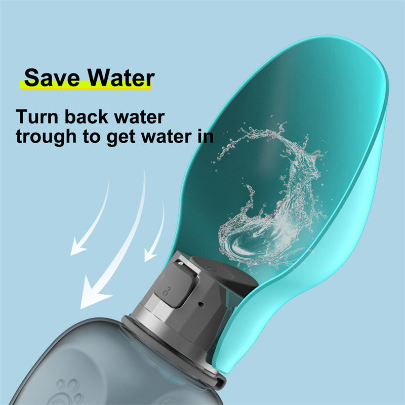 800ml Portable Dog Water Bottle with Foldable Bowl – Leakproof, High Capacity Travel Dispenser for Outdoor Walks & Hiking | Infinity Bazaar