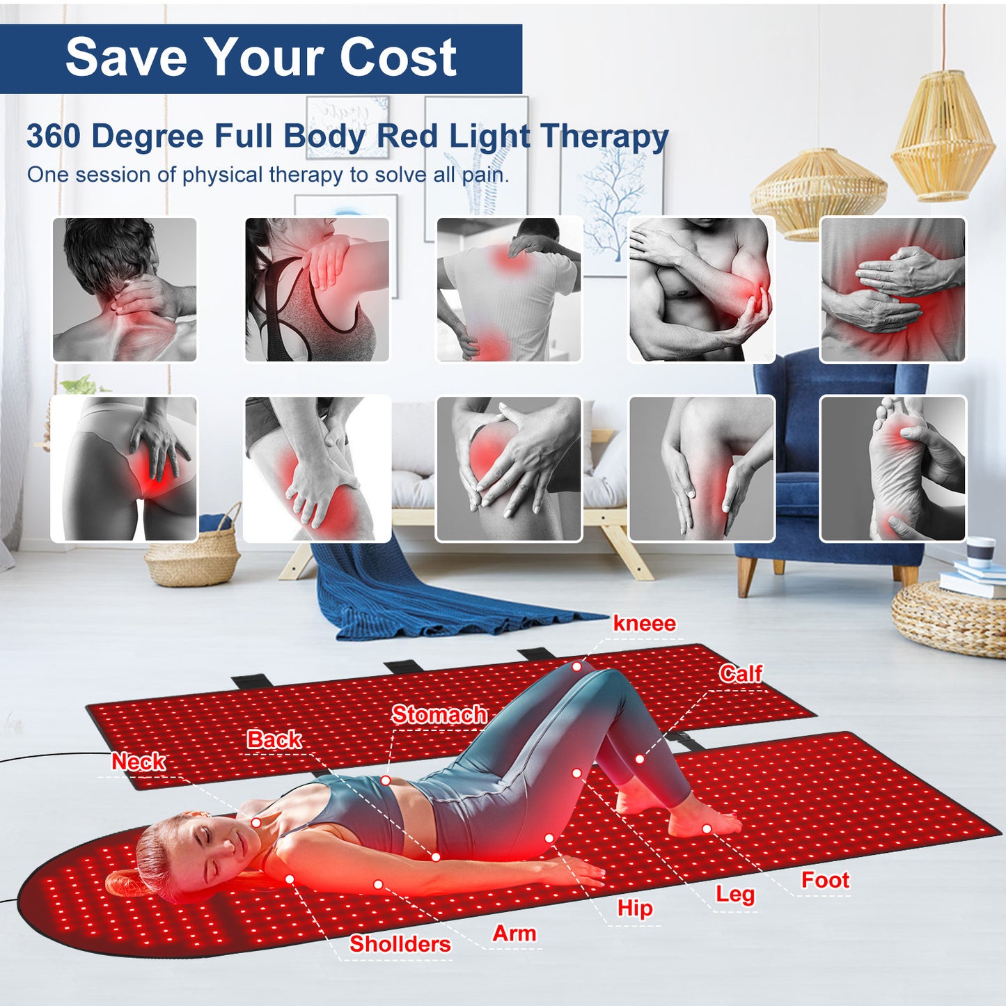 Red Light Infrared Therapy Pad – Pain Relief & Muscle Recovery