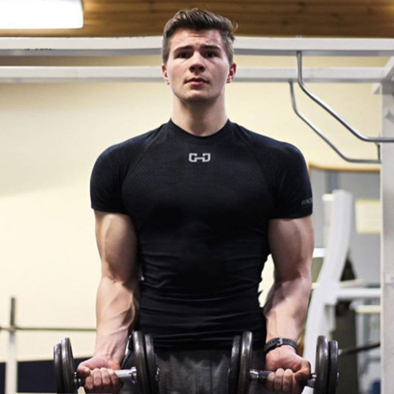 Gym Short Sleeve T Quick Dry Gym Clothes For Running & Working Out