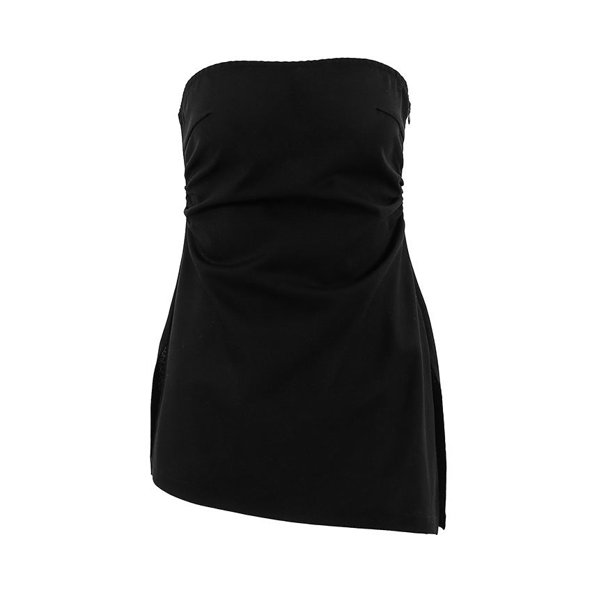 Fashion Tube Top Vest Design Sense Irregular Top