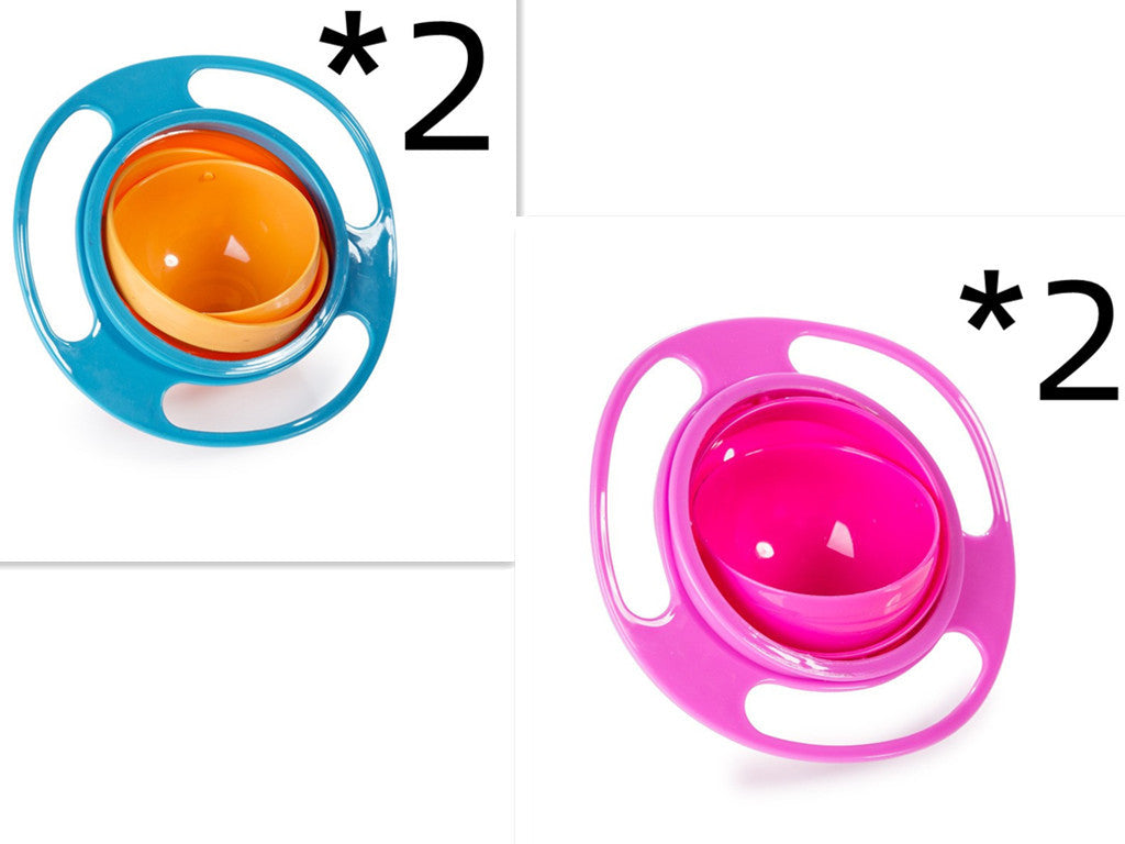 360° Rotate Universal Spill-Proof Baby Bowl – Anti-Spill Gyro Bowl with Rotating Inner Dish | Infinity Bazaar