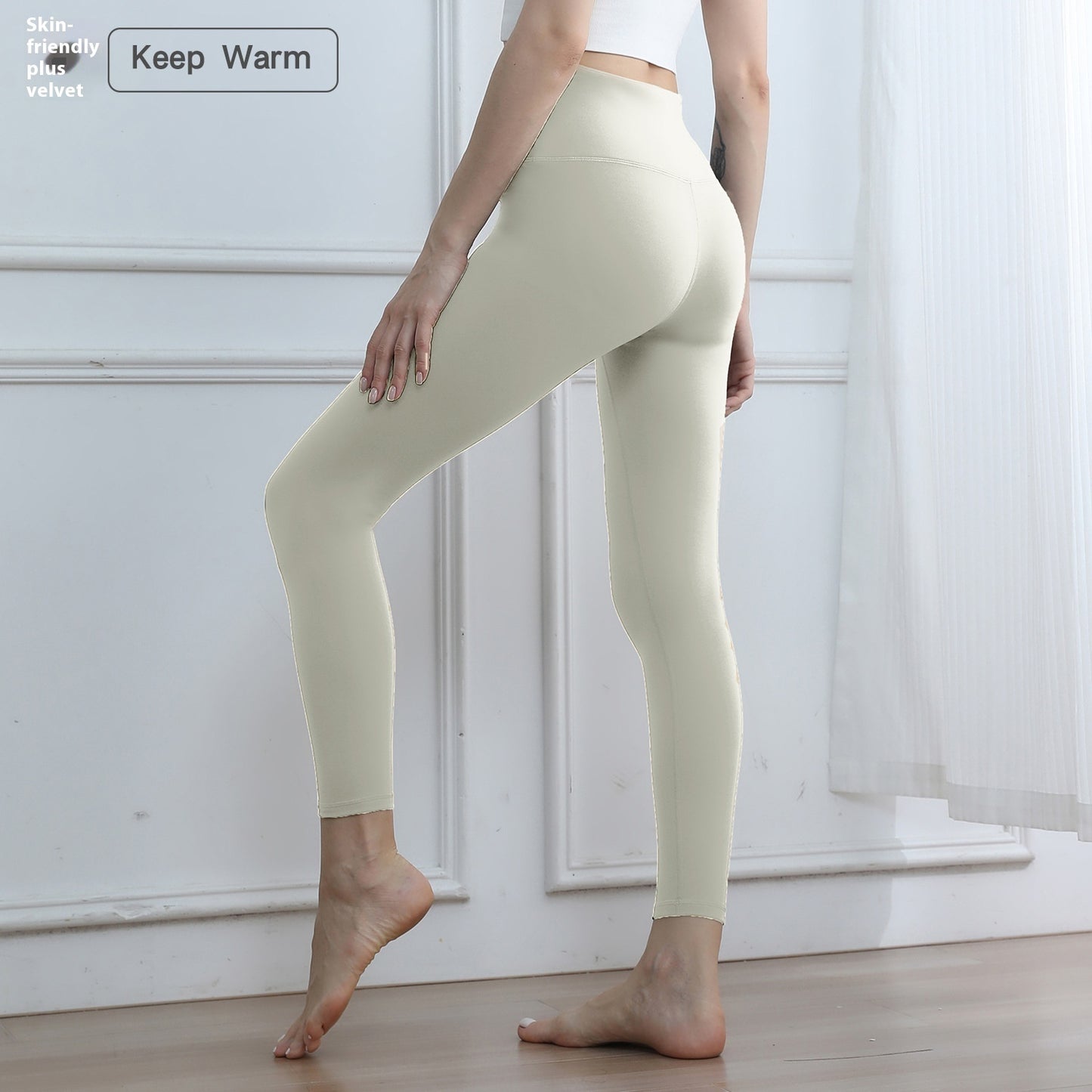 7A Thickened Fleece-Lined Traceless Yoga Pants for Women – High-Waisted Seamless Leggings for Winter Fitness & Outdoor Wear | Infinity Bazaar