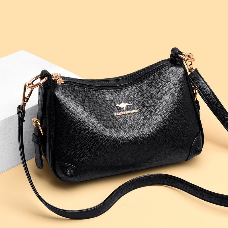 Ladies Fashion Soft Leather Large-capacity One-shoulder Messenger Bag
