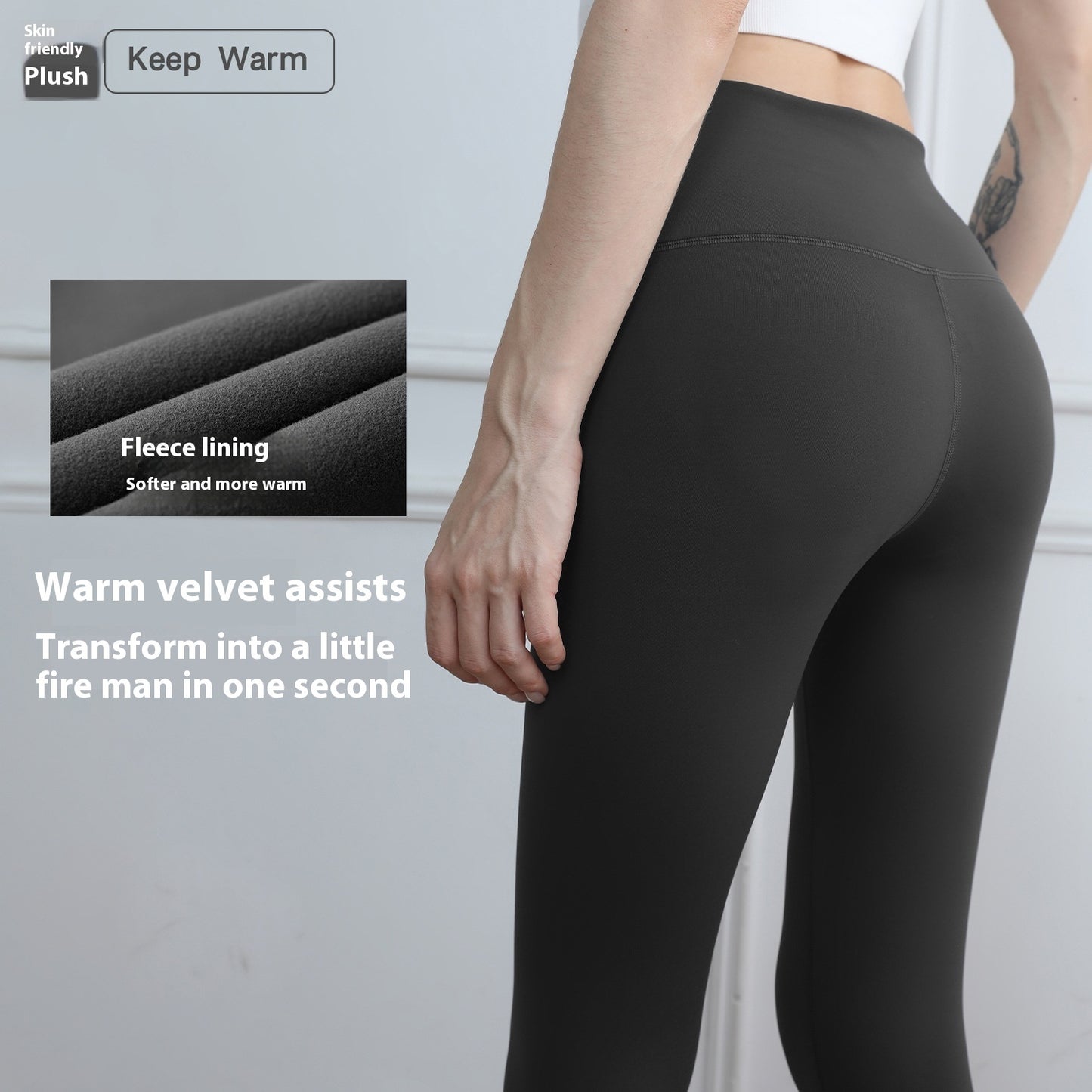 7A Thickened Fleece-Lined Traceless Yoga Pants for Women – High-Waisted Seamless Leggings for Winter Fitness & Outdoor Wear | Infinity Bazaar