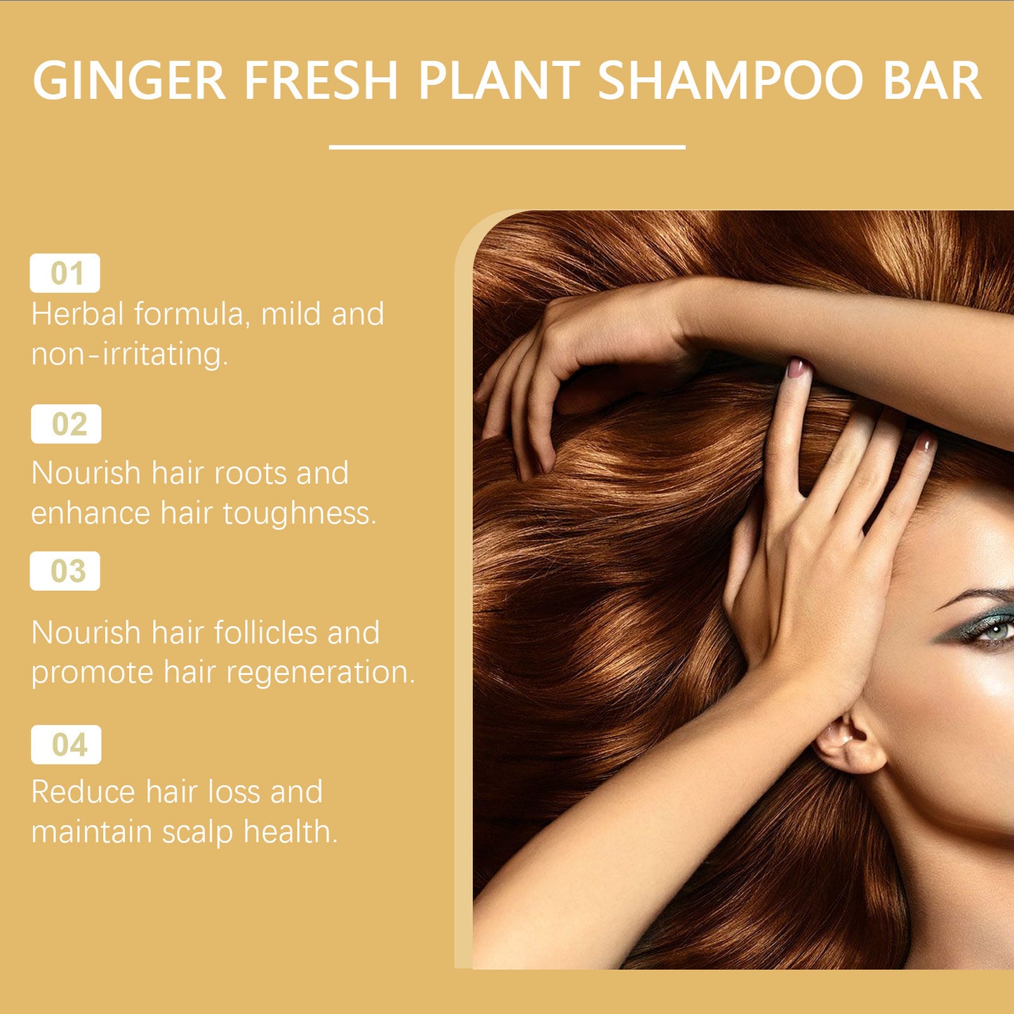 Ginger Shampoo Soap Scalp Cleansing Frizz