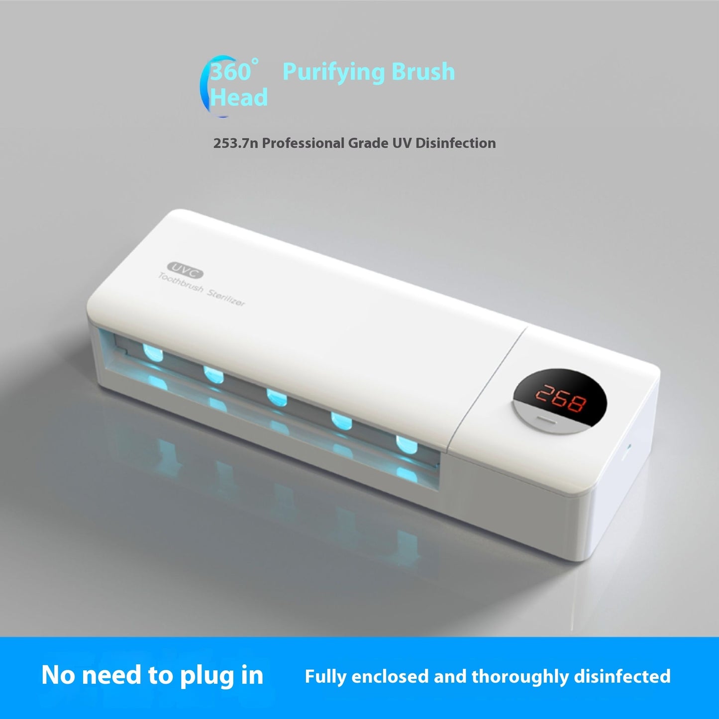 Plastic Acrylic Toothbrush Sterilizer Household Rechargeable Toothbrush Sterilizer