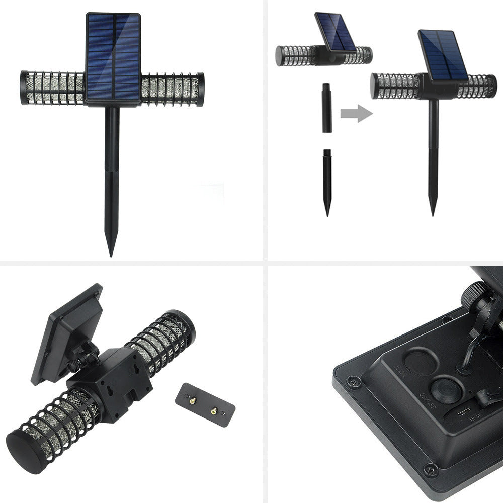 Solar Mosquito Killer Lamp Outdoor Ground Plug Mosquito Trap Lawn Lamp