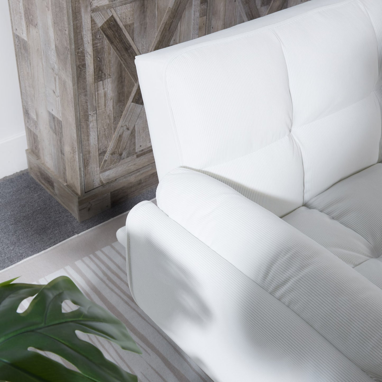 Corduroy Sofa & Sofa Bed-Whitewhite Icon